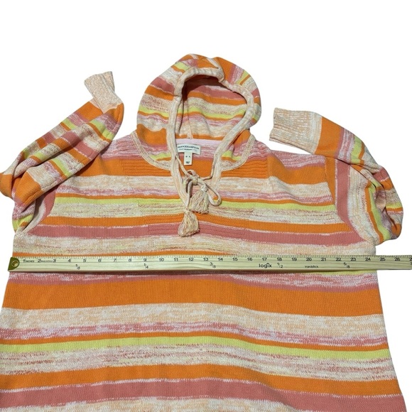Isaac Mizrahi Live! Bridgehampton Striped Sweater with Hood Size XL Casual Cozy - Picture 10 of 16